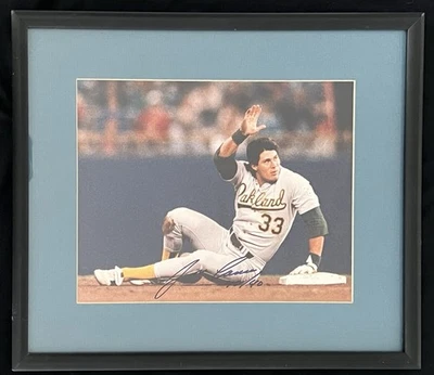 JOSE CANSECO • RARE Signed & Inscribed OAKLAND TRIBUNE 40/40 PRESS PHOTO PSA COA - Image 1 of 4
