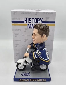 Blues Jordan Binnington signiert 2019 Champs Parade Wackelkopf SGA Beckett Coa - Bild 1 von 3