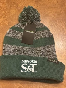 Rolla Missouri S&T MINERS Winter Hat Toboggon Dad Hat Russell Beige Green - Picture 1 of 8