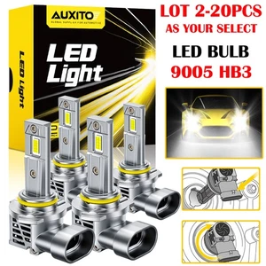 2-20X AUXITO 9005 HB3 LED Headlight Bulb HIGH Super Bright 30000LM CANBUS M6S EA - Picture 1 of 21