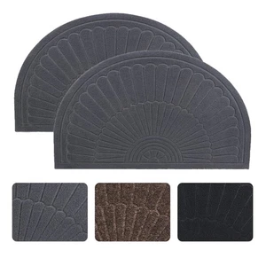 Gray Half Circle Door Mat Indoor Entrance Welcome Mats for Front Door Small H... - Bild 1 von 6