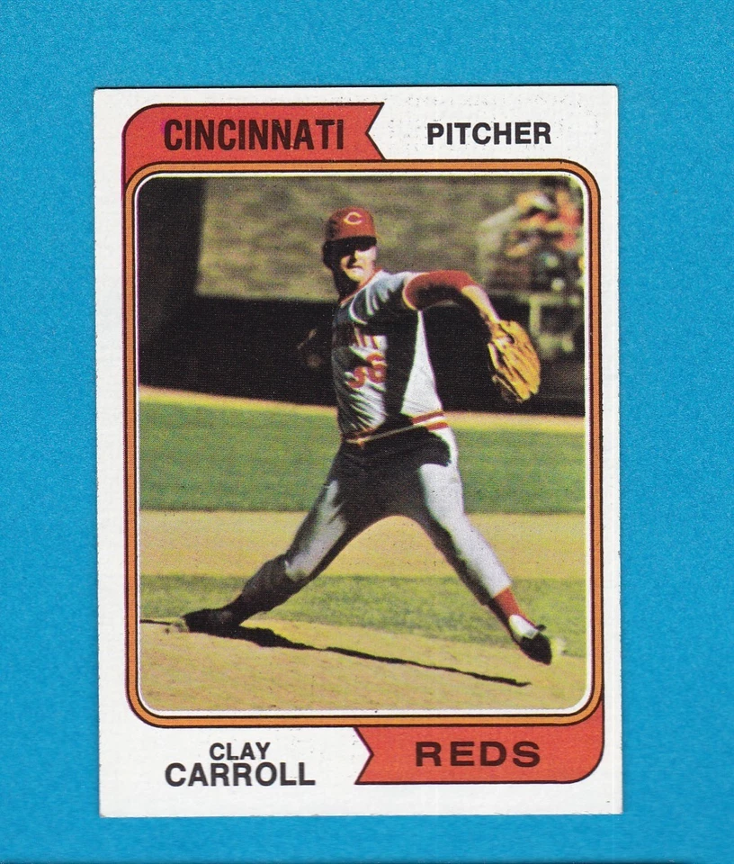 Juego de béisbol 1974 Topps Break 111 Clay Carroll Reds casi nuevo/como nuevo Foto 1 de 1