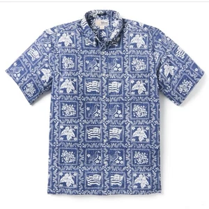 Reyn Spooner LAHAINA SAILOR ARCHIVE CLASSIC Spooner Kloth Button Front NAVY 3XL - Picture 1 of 5