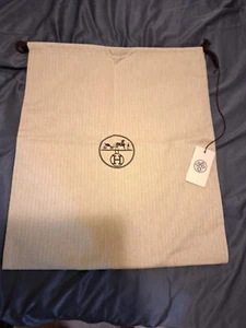New Hermes B25 Drawstring Dust Bag 37 x 43cm with tag - Picture 1 of 4