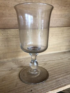 Exceptionnel verre à pied soufflé XIXème avec inclusion pièce d'un centime 1850 - Foto 1 di 20