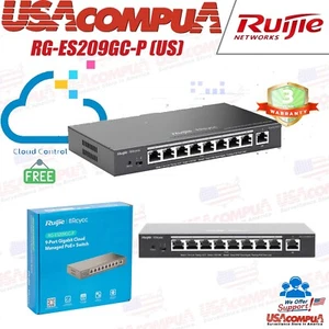 Reyee RG-ES209GC-P(US) Switch 9-Port Gigabit Smart Cloud Managed PoE - Picture 1 of 7