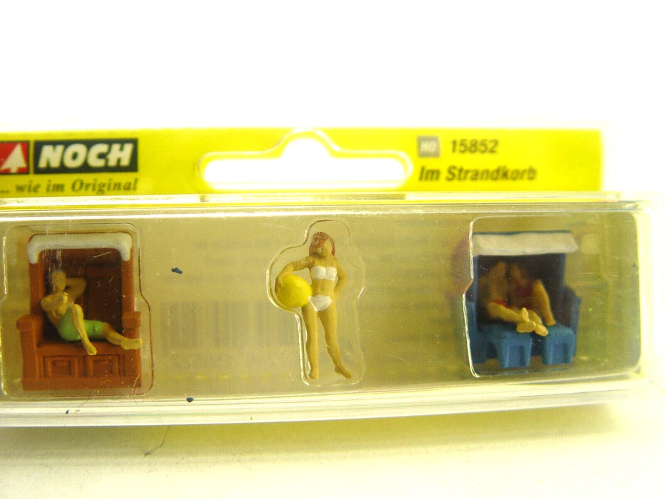 Badegäste mit Strandkorb   - Noch HO Figuren  1:87   -  15852  #E - Bild 1 von 1