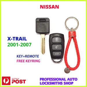 NISSAN X-TRAIL REMOTE KEY 2001-2007 FREE KEYRING - Picture 1 of 6