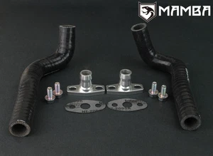 MAMBA Turbo Oil Return Hose Kit For Nissan VG30DETT Z32 300ZX Garrett GT25R GT28 - Picture 1 of 3