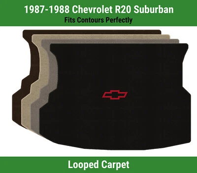 Alfombrilla de carga Lloyd Loop para '87-88 R20 Suburban con pajarita roja Chevy Outline Foto 1 de 4