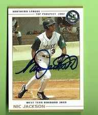 NIC JACKSON AUTOGRAPH Auto 2002 GRANDSTAND WEST TENN DIAMOND JAXX