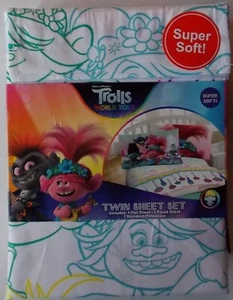Trolls World Tour TWIN Sheet Set ~ NEW - Picture 1 of 3
