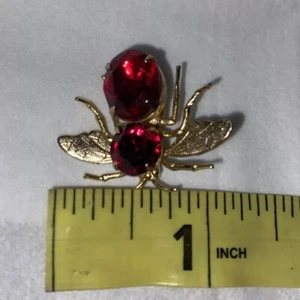 Vintage Brosche Fliegen mit bunten Strass #2 - Bild 1 von 6