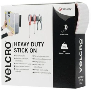Nastro adesivo resistente marca VELCRO® nastro gancio e passante larghezza 50 mm bianco 50 cm 7 kg - Foto 1 di 1