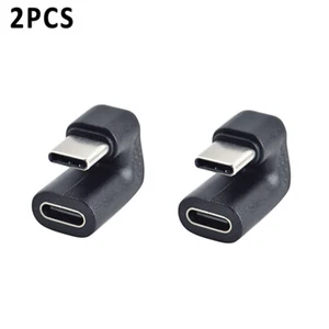 2PCS 180 Degree Right Angle USB3.1 Type C Male To Female USB-C Converter Adapter - Picture 1 of 6
