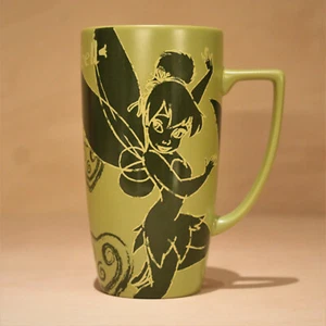 Tinkerbell Tall 6" Green Coffee Mug Disney Store Exclusive Peter Pan Fairy VGC - Picture 1 of 6