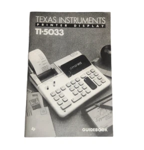 Texas Instruments Printer Display TI-5033 Guidebook Manual 36 Pages - Picture 1 of 6