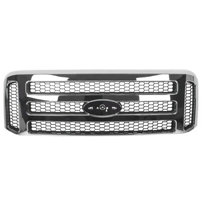 For Ford F250 F350 F450 F550 Super Duty Excursion 1999-2004 Front Chrome Grille - Image 1 of 4