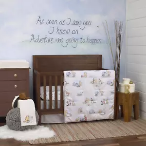 Classic Winnie The Pooh 6 Piece Nursery Crib Bedding Set Unisex Neutral Baby - Picture 1 of 11