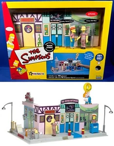 MAIN STREET PLAYSET WOS Simpsons Interactive Environment CRAZY OLD MAN Lard Lad - Picture 1 of 9
