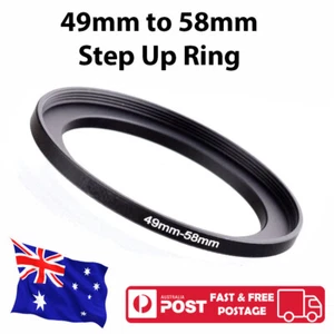 49-58 mm 49mm to 58mm 49mm-58mm Step-Up Stepping Up Ring Filter Adapter - Picture 1 of 2