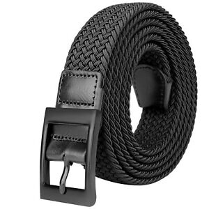 Mens Belt Elastic Woven Stretch Braided Plus Size To 190cm/75inch for Big&Tall