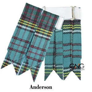 Men's Scottish Anderson Tartan Kilt Flashes - Picture 1 of 1
