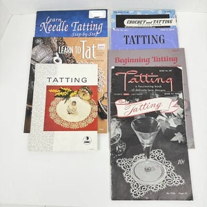 Lot of 8 Tatting Books: Instructions & Patterns Learn to Tat 1940's to 2000's - Picture 1 of 9