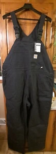 Carhartt FR Duck Bib Overall Unlined Dark Navy NWT 46x32 - Picture 1 of 3