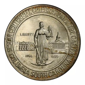 Medio dólar de plata conmemorativo Columbia 1936-D graduación profesional MS-66 - Imagen 1 de 4