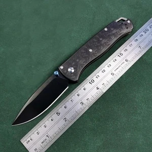 M390 DLC Blade 60-61HRC Laser Engraved Chinese Wave TC4 Scales for Benchmade 535 - Picture 1 of 7