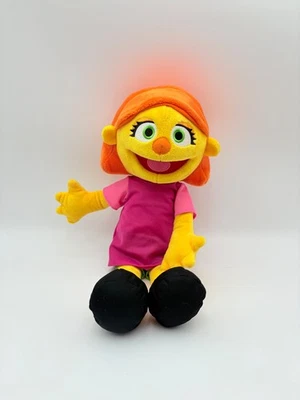 Sesame Street Julia Plush Doll Yellow Girl Orange Hair Busch Gardens Park 17" - Image 1 of 4