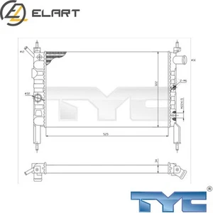 RADIATOR ENGINE COOLING 725-0018 FOR OPEL ASTRA/Hatchback/CLASSIC/Van 1.6L 4cyl - Picture 1 of 6