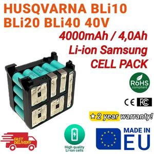 Pacchetto di celle agli ioni di litio per Husqvarna BLi10 Bli40 40V 4000 mAh - Picture 1 of 6