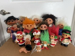 Lot Of 16 Vintage Dam & Russ Troll Dolls - Free Shipping To 48 States - Picture 1 of 24