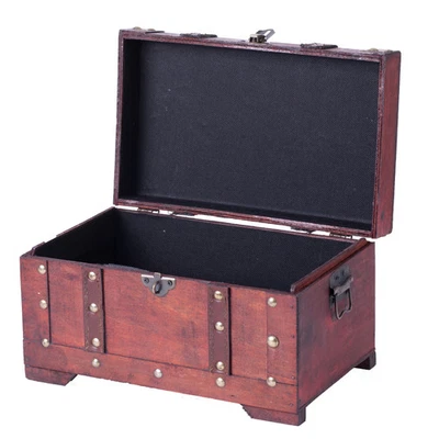 Multi-Function Vintage-Inspired Small Wooden Storage Box and Antique Cherry Trad - Image 1 of 4