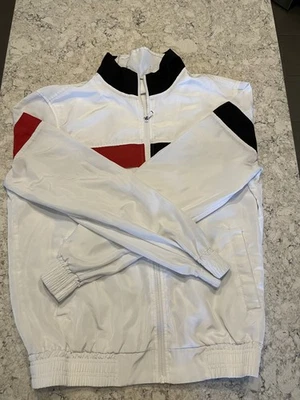 Men's LARGE Forever 21 Jacket White Red Black - Image 1 of 3