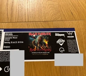 2x STEHPLATZ IRON MAIDEN STUTTGART 26.07.25 Tickets RunForYourLives*AUSVERKAUFT! - Bild 1 von 1