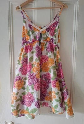 NEW Pretty *E-vie* Multi Coloured Sequin Floral Strap Dress EU 44 UK 16 - Image 1 of 4