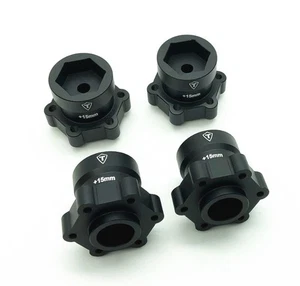 Treal B07KSSHMPB Aluminum Wheel Hubs Spacers +15mm for Losi LMT Black - Picture 1 of 1