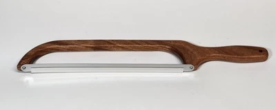 Cuchillo para pan arco sierra cortadora dentada artesanal madera violín herramienta de cocina para servir Foto 1 de 4