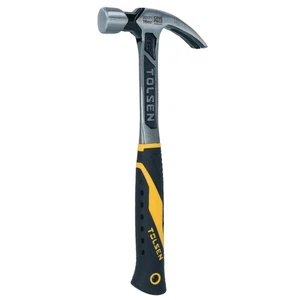 16oz One Piece Forged Claw Hammer with Fibreglass Handle Nail Screw Remover - Picture 1 of 6