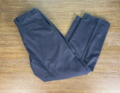 Pantalones chinos Izod para hombre azul marino doble plisado con puños talla 38x32  Foto 1 de 4