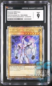 2023 Yu-Gi-Oh Elemental Hero Neos Qtr. Century Prismatic SR CGC 9 EN006 - Picture 1 of 2