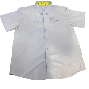 HUK Performance Angelhemd Herren XL Button Down blau kurzarm belüftet - Bild 1 von 7
