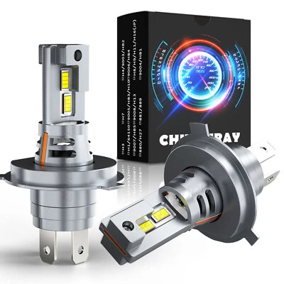 一对适用于日产 Versa 2007 - 2019 H4 9003 led 车头灯高低光束白色 — 第 1/4 张图片