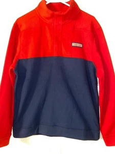 Felpa pullover uomo Vineyard Vines M Harbor pile camicia pecora rosso blu logo - Foto 1 di 6