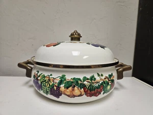 VINTAGE 3 QT EMAILLEGESCHIRR SUPPENTOPF KENSINGTON TISCHPLATTEN UNBEGRENZT GLASKERAMIK. - Bild 1 von 5