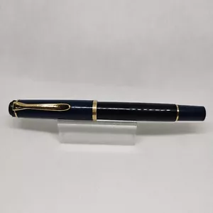 Penna stilografica Pelikan M 250 nera blu 14k F Flex pennino rara come nuova - Foto 1 di 18