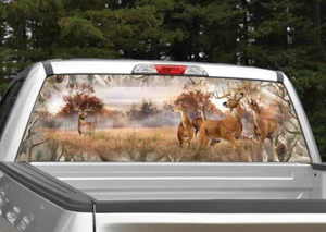 Whitetail Buck Deer Camo "Obliteration" Rear Window Decal Graphic for Truck SUV - Picture 1 of 3